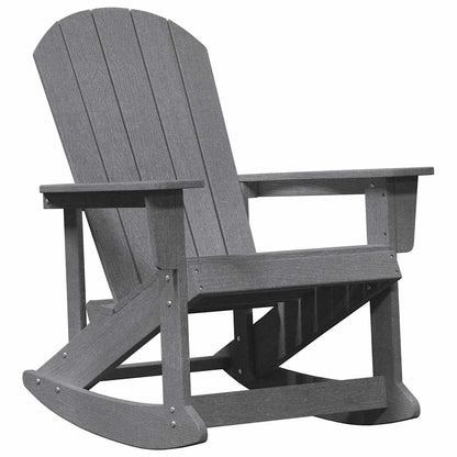 Sdraio Rocking Adirondack 2 pcs Grigio chiaro HDPE