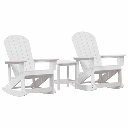 Set Lounge da Giardino 3 pcs Bianco HDPE