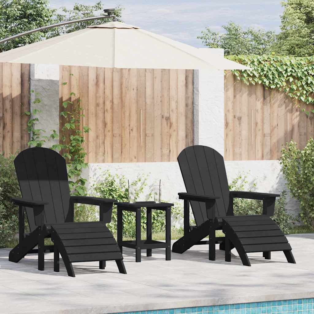 Sedia da Giardino 2 pcs Nero 83 x 74 x 92 cm Polietilene