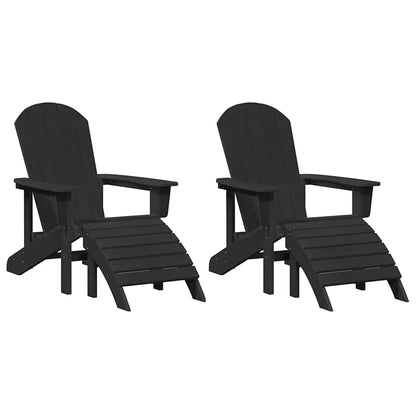 Sedia da Giardino 2 pcs Nero 83 x 74 x 92 cm Polietilene