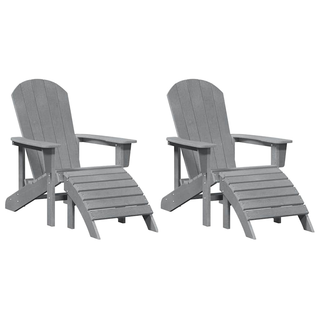 Sedia da Giardino 2 pcs Grigio chiaro 83 x 74 x 92 cm | homemem39