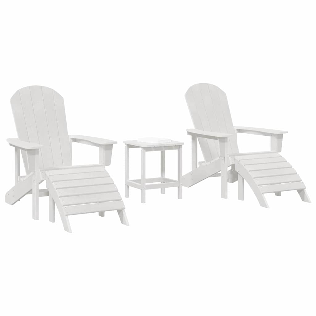 Sedia da Giardino 3 pcs Bianco Polietilene