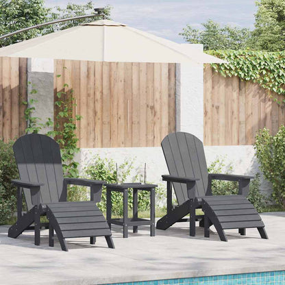 Sedia da Giardino 3 pcs Grigio chiaro Polietilene | homemem39