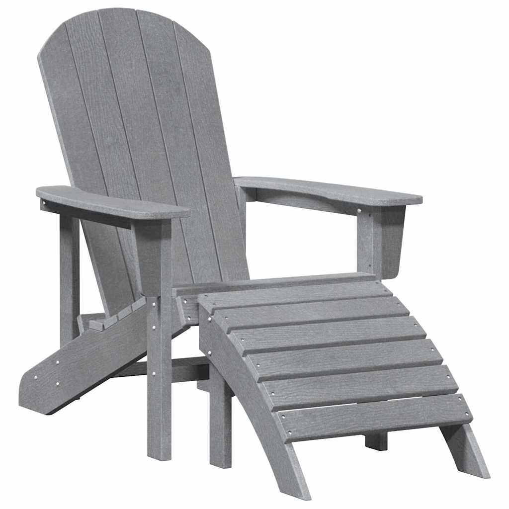 Sedia da Giardino 3 pcs Grigio chiaro Polietilene | homemem39