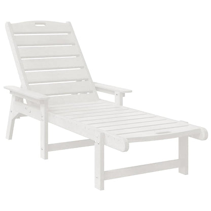 Mobili da lounge da giardino 2 pcs Bianco 53 x 195.5 x 30cm