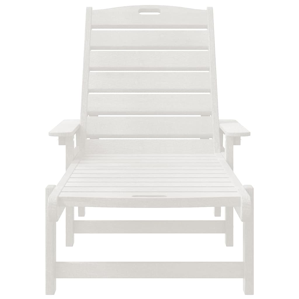 Mobili da lounge da giardino 2 pcs Bianco 53 x 195.5 x 30cm