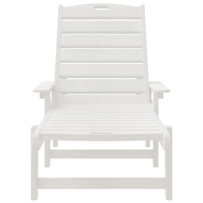 Mobili da lounge da giardino 2 pcs Bianco 53 x 195.5 x 30cm