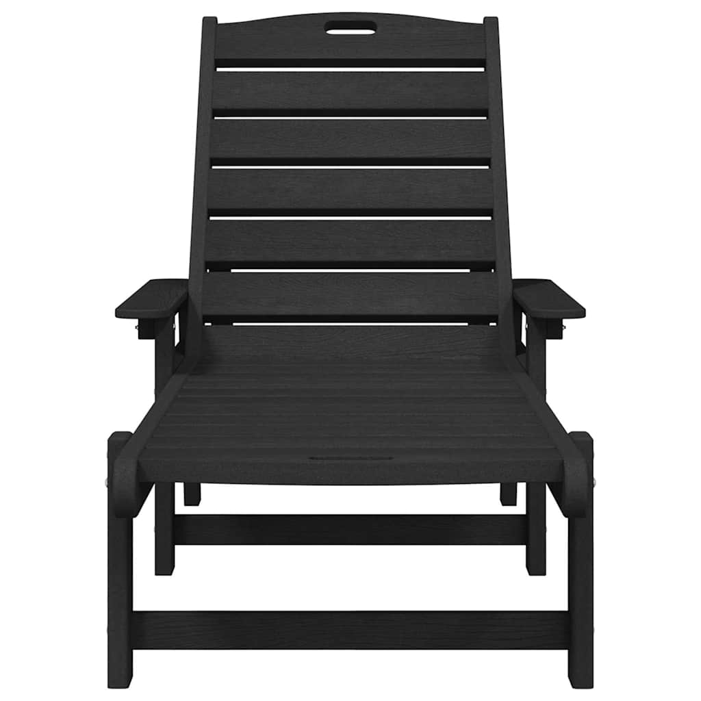 Mobili da lounge da giardino 2 pcs Nero 53 x 195.5 x 30cm
