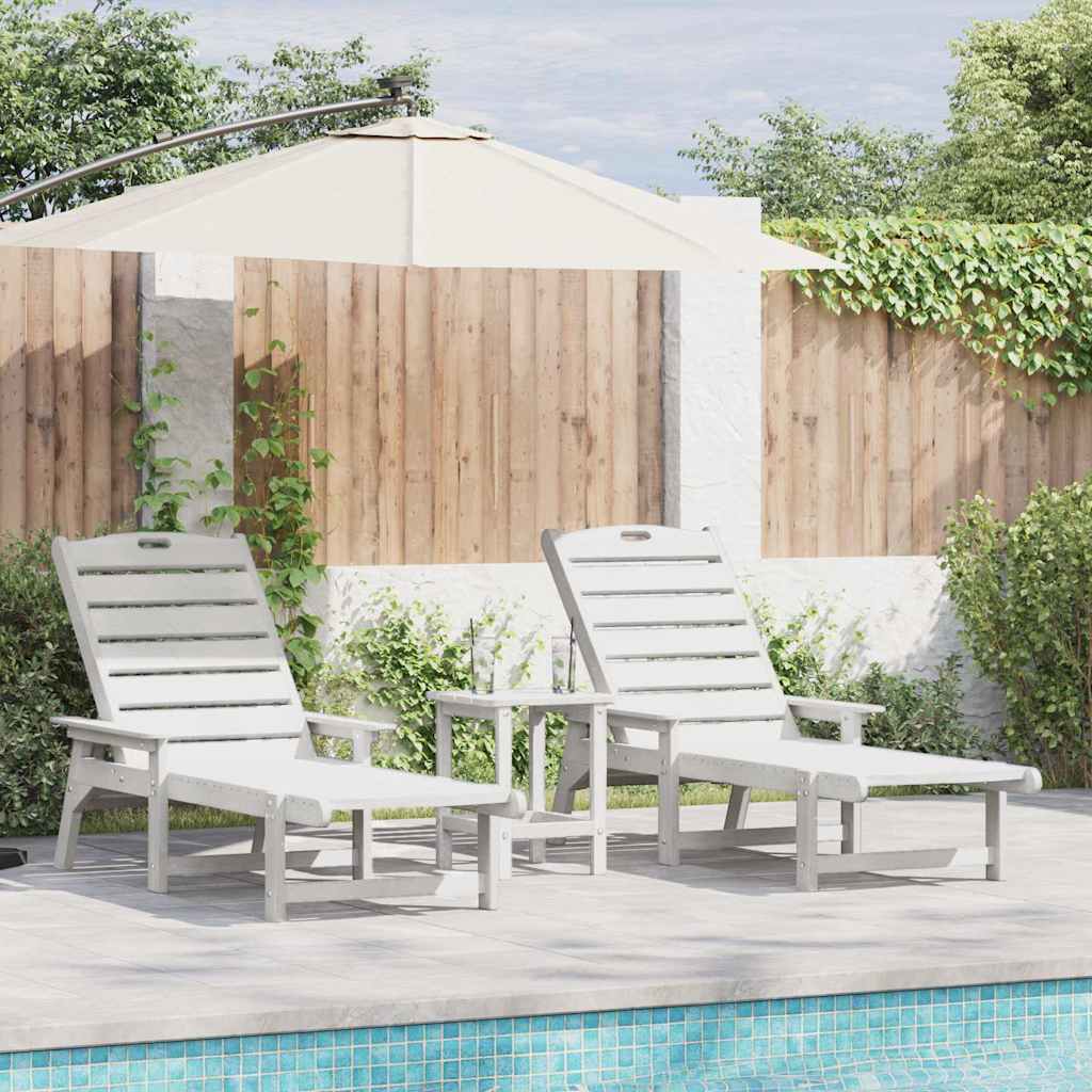 Mobili da lounge da giardino 3 pcs Bianco 38 x 38 x 46cm