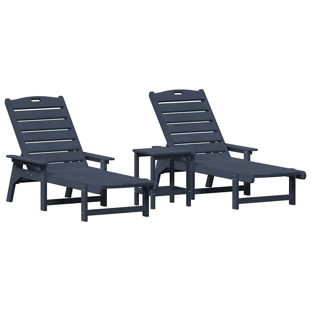 Mobili da lounge da giardino 3 pcs Navy 38 x 38 x 46cm
