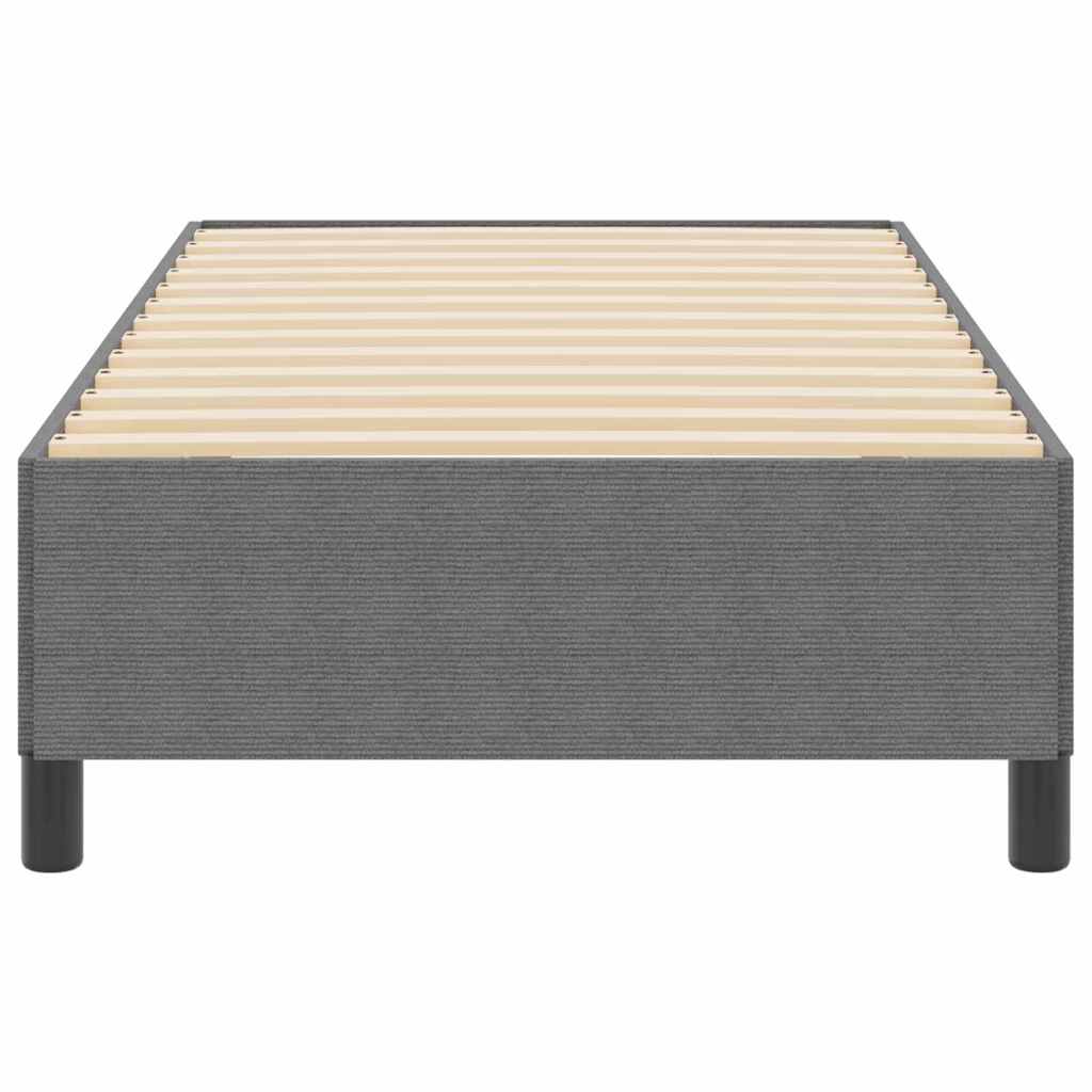 Letto a molle Grigio chiaro 80 x 200 cm Tessuto in Cords | homemem39