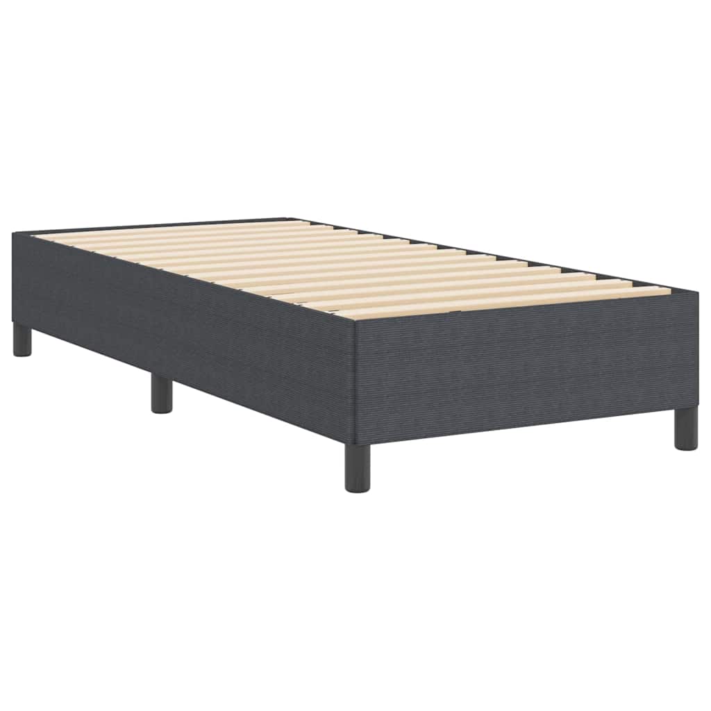 Letto a molle Grigio scuro 80 x 200 cm Tessuto in Cords | homemem39