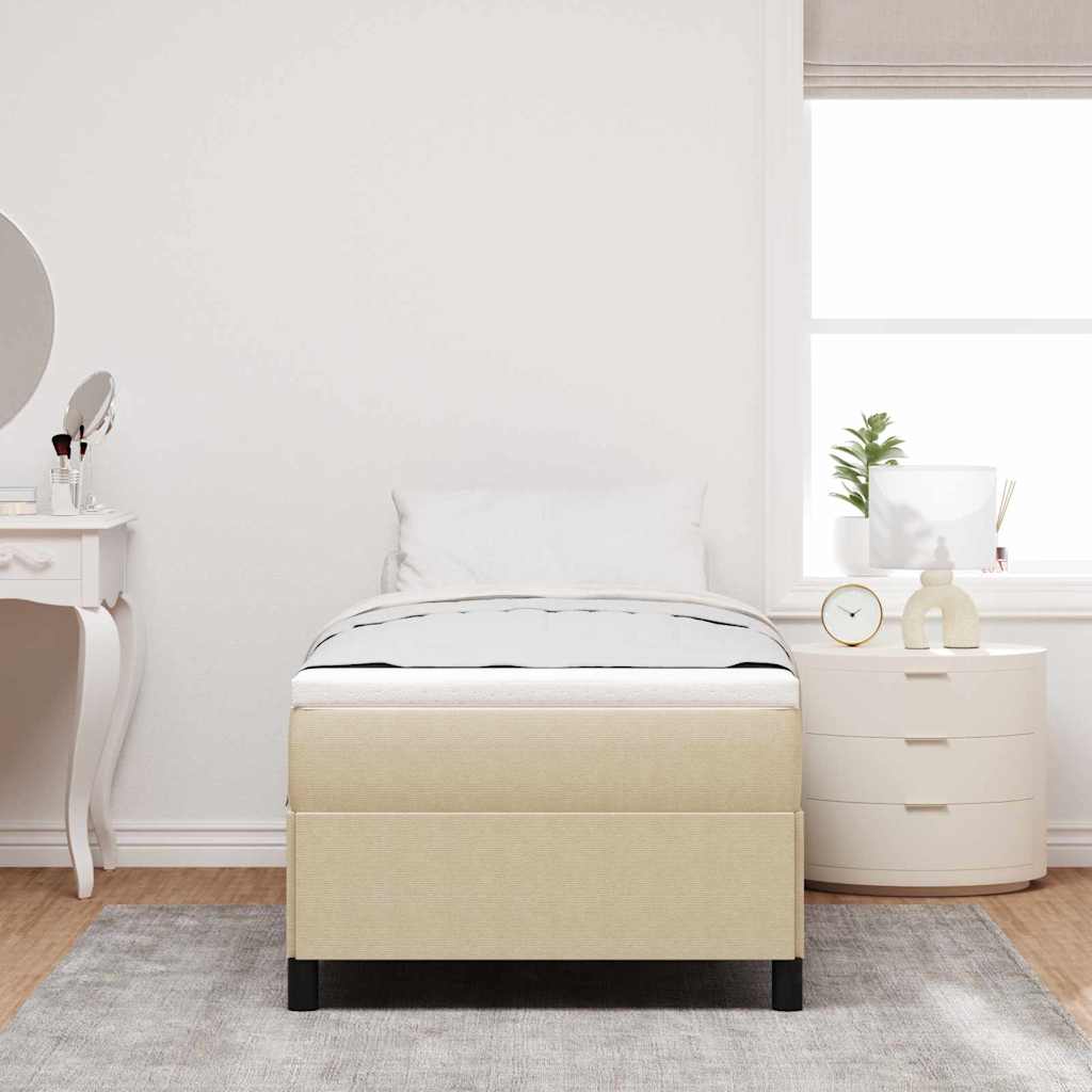 Letto a molle Grigio Verde 80 x 200 cm Tessuto in Cords | homemem39