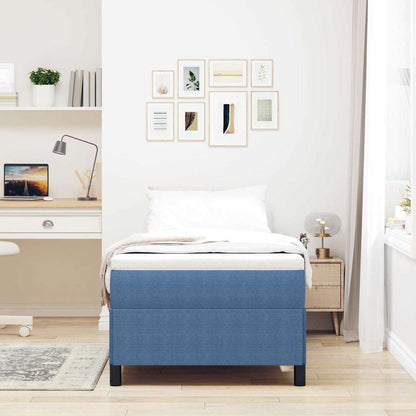 Letto a molle Blu 90 x 190 cm Tessuto in Cords | homemem39