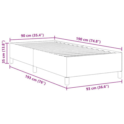 Letto a molle Blu 90 x 190 cm Tessuto in Cords | homemem39