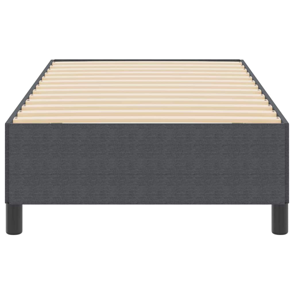 Letto a molle Grigio Scuro 90 x 200 cm Tessuto in Cords | homemem39