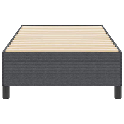 Letto a molle Grigio Scuro 90 x 200 cm Tessuto in Cords | homemem39