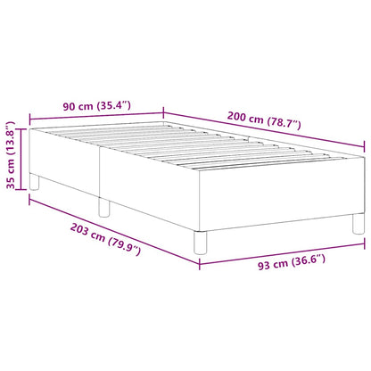 Letto a molle Grigio Scuro 90 x 200 cm Tessuto in Cords | homemem39