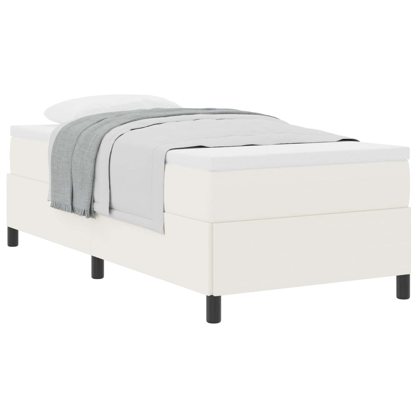 Letto a molle Crema 90 x 200 cm Tessuto in Cords | homemem39