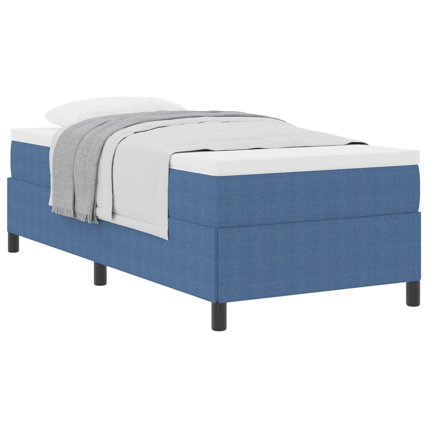 Letto a molle Blu 90 x 200 cm Tessuto in Cords | homemem39