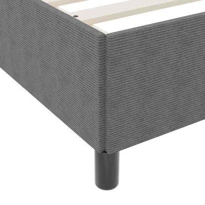 Letto a molle Grigio Chiaro 100 x 200 cm Tessuto in Cords | homemem39