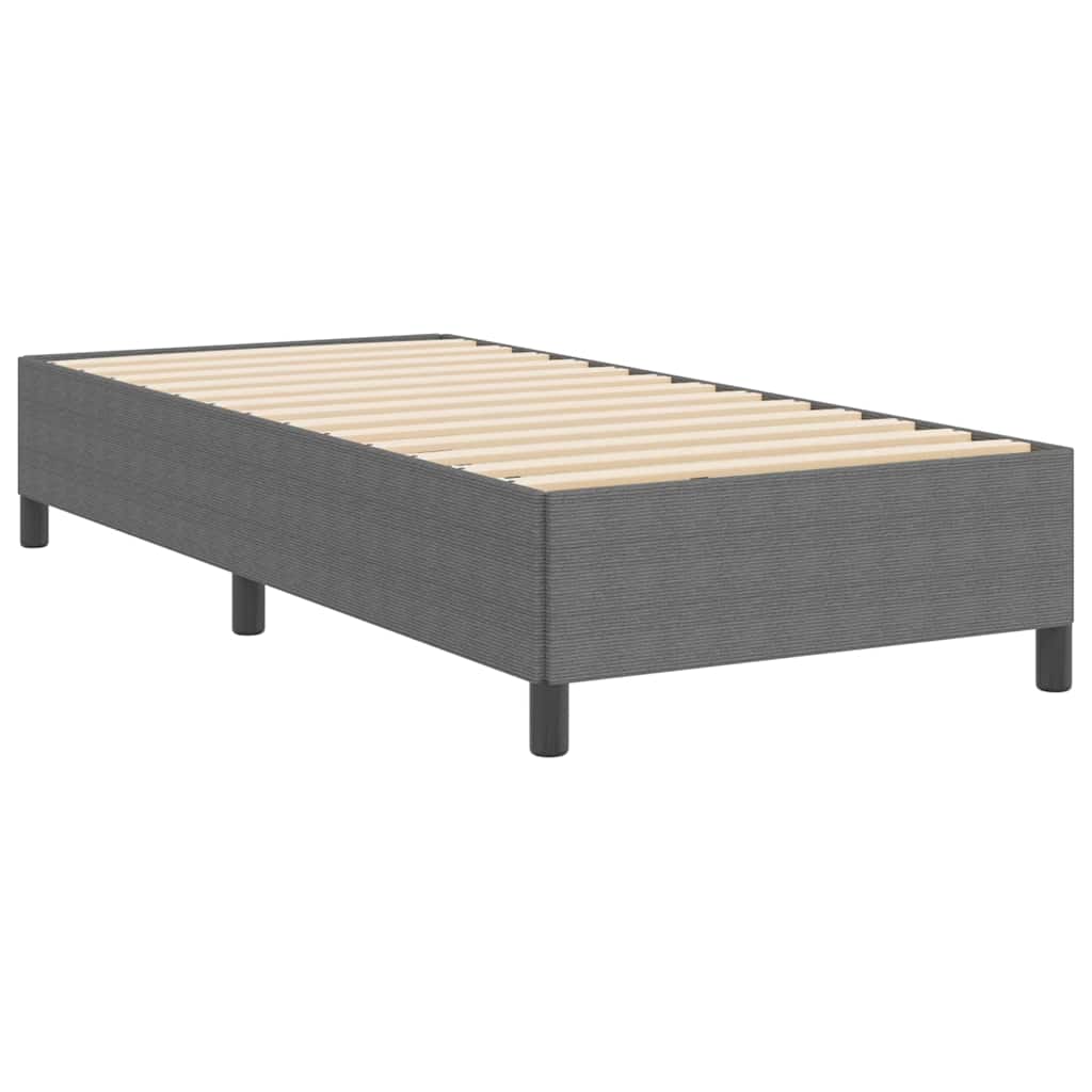 Letto a molle Grigio Chiaro 100 x 200 cm Tessuto in Cords | homemem39