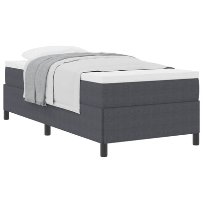 Letto a molle Grigio Scuro 100 x 200 cm Tessuto in Cords | homemem39
