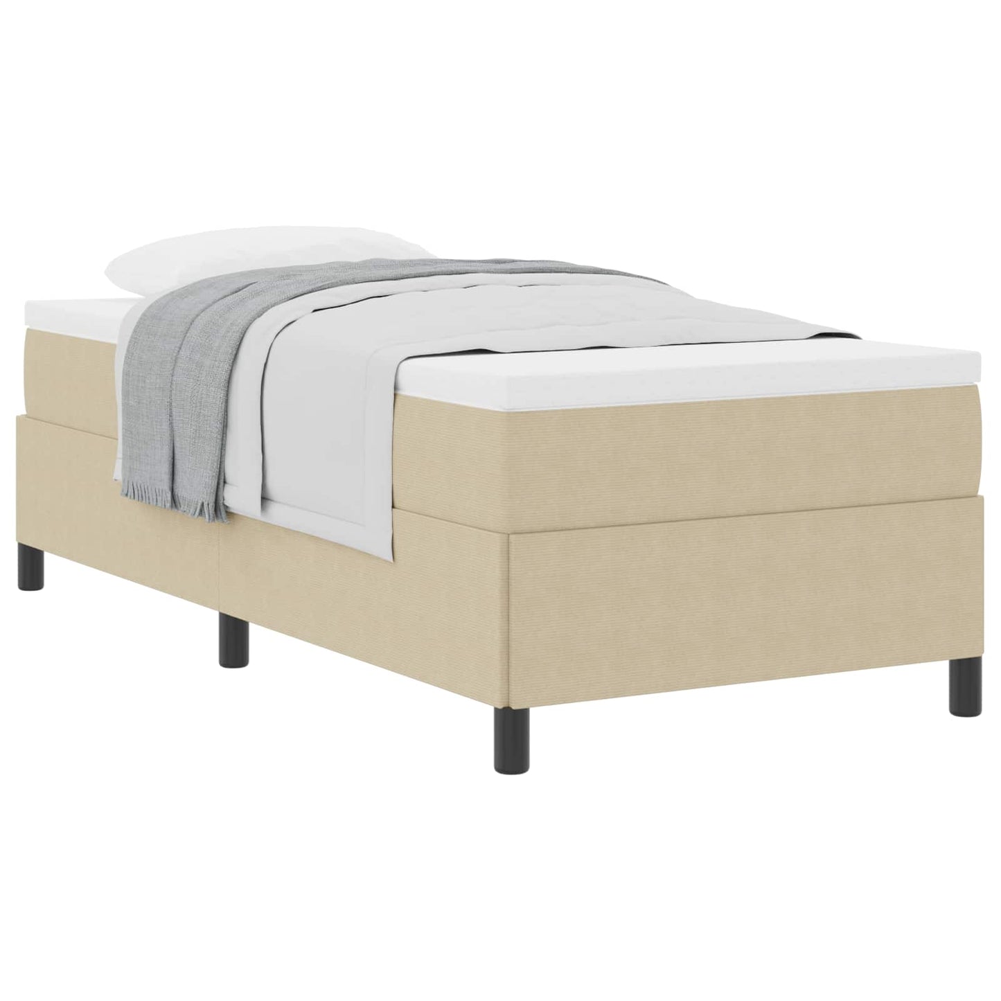 Letto a molle Grigio Verde 100 x 200 cm Tessuto in Cords | homemem39