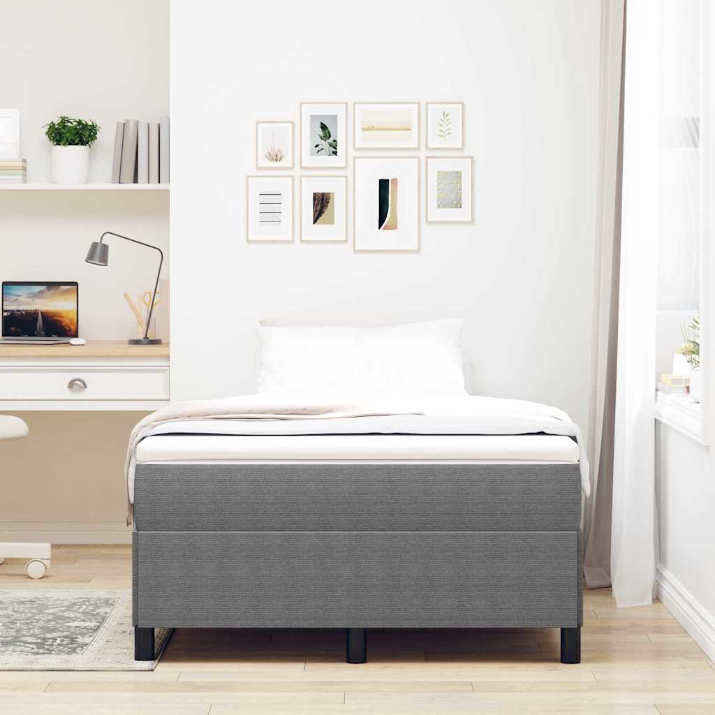 Letto a molle Grigio Chiaro 120 x 190 cm Tessuto in Cords | homemem39