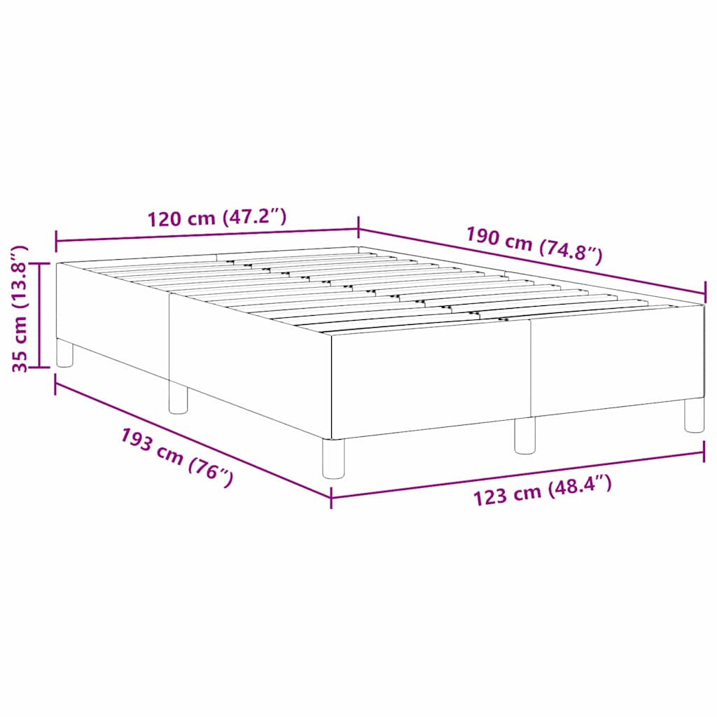 Letto a molle Grigio Chiaro 120 x 190 cm Tessuto in Cords | homemem39