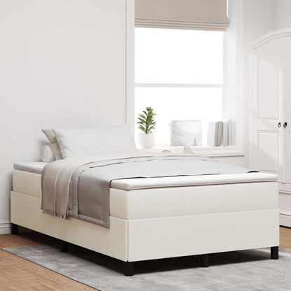 Letto a molle Crema 120 x 190 cm Tessuto in Cords | homemem39
