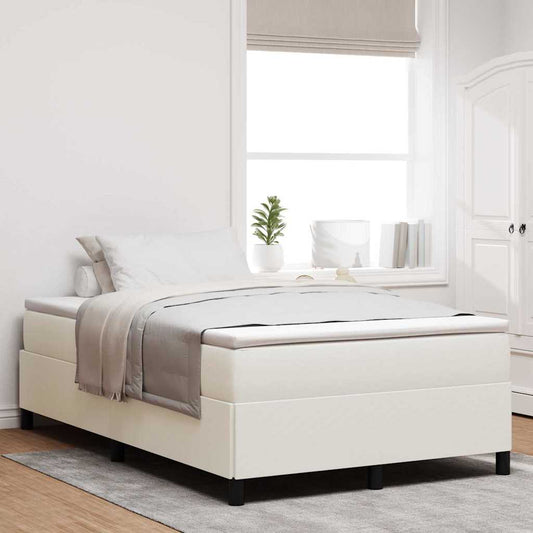 Letto a molle Crema 120 x 190 cm Tessuto in Cords | homemem39