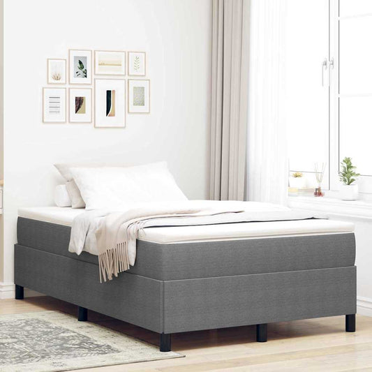 Letto a molle Grigio Chiaro 120 x 200 cm Tessuto in Cords | homemem39