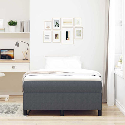 Letto a molle Grigio Scuro 120 x 200 cm Tessuto in Cords | homemem39