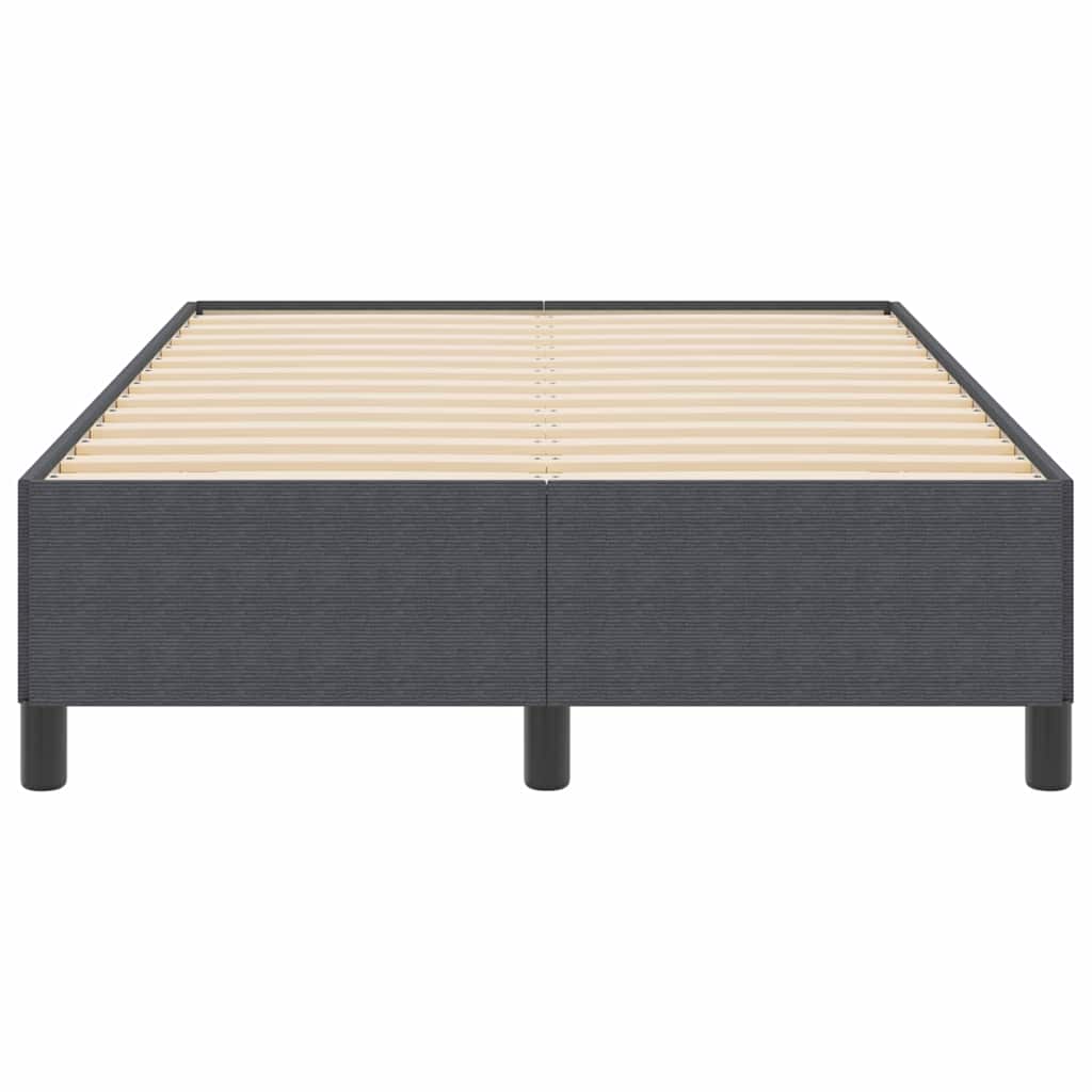 Letto a molle Grigio Scuro 120 x 200 cm Tessuto in Cords | homemem39