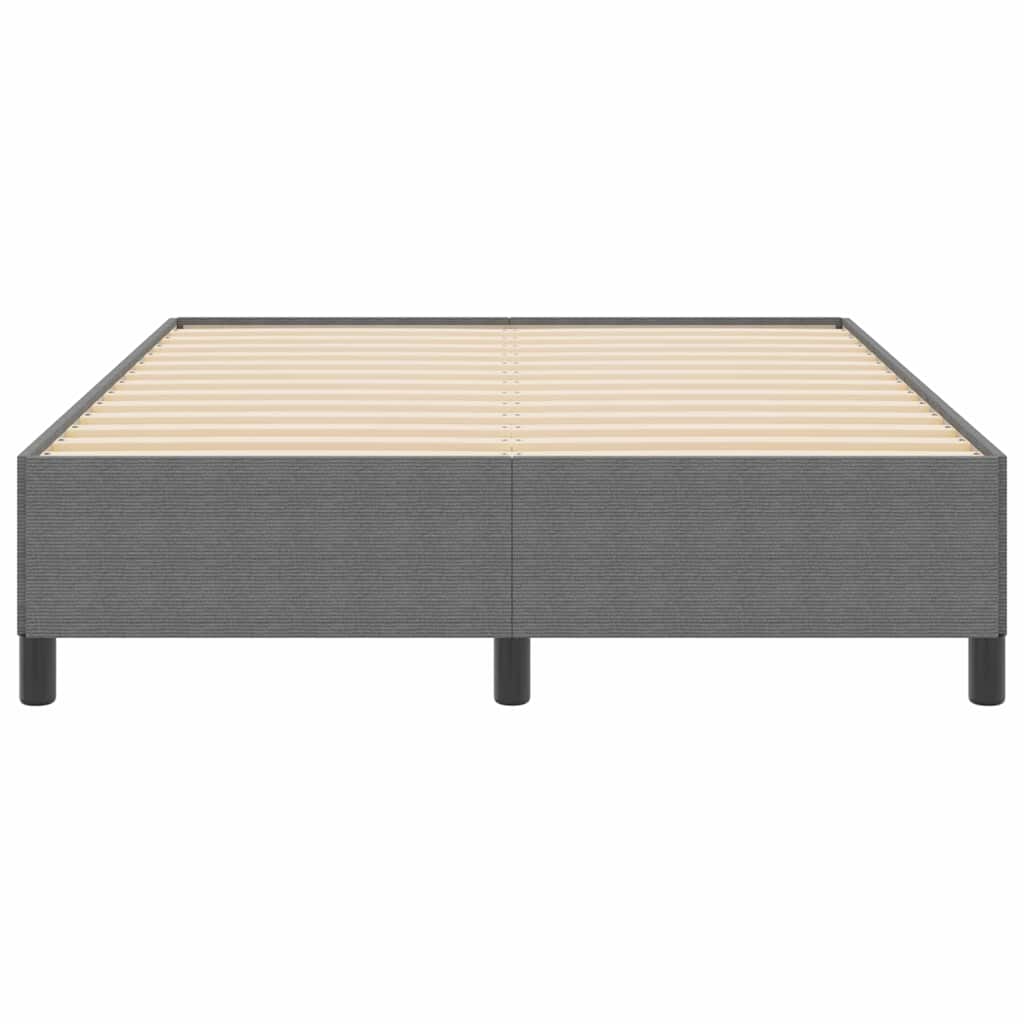 Letto a molle Grigio Chiaro 140 x 190 cm Tessuto in Cords | homemem39
