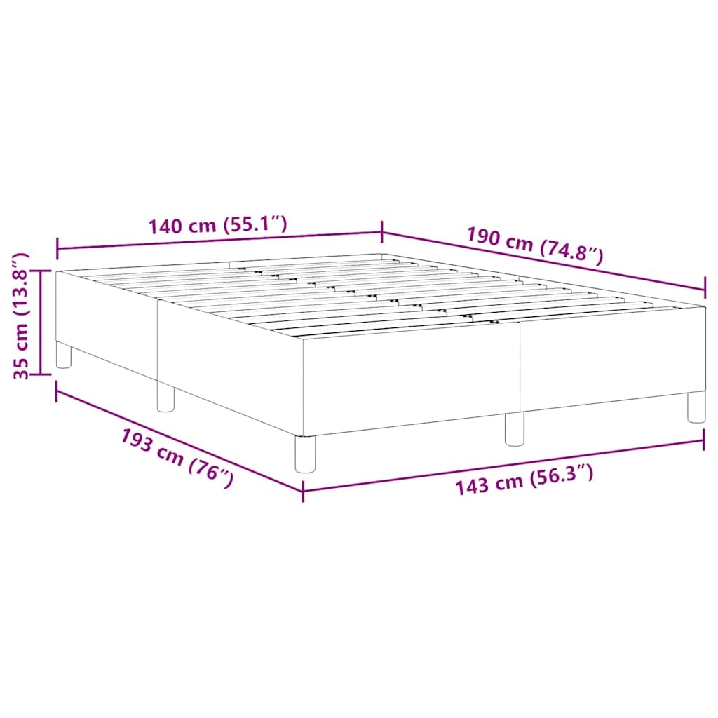 Letto a molle Crema 140 x 190 cm Tessuto in Cords | homemem39