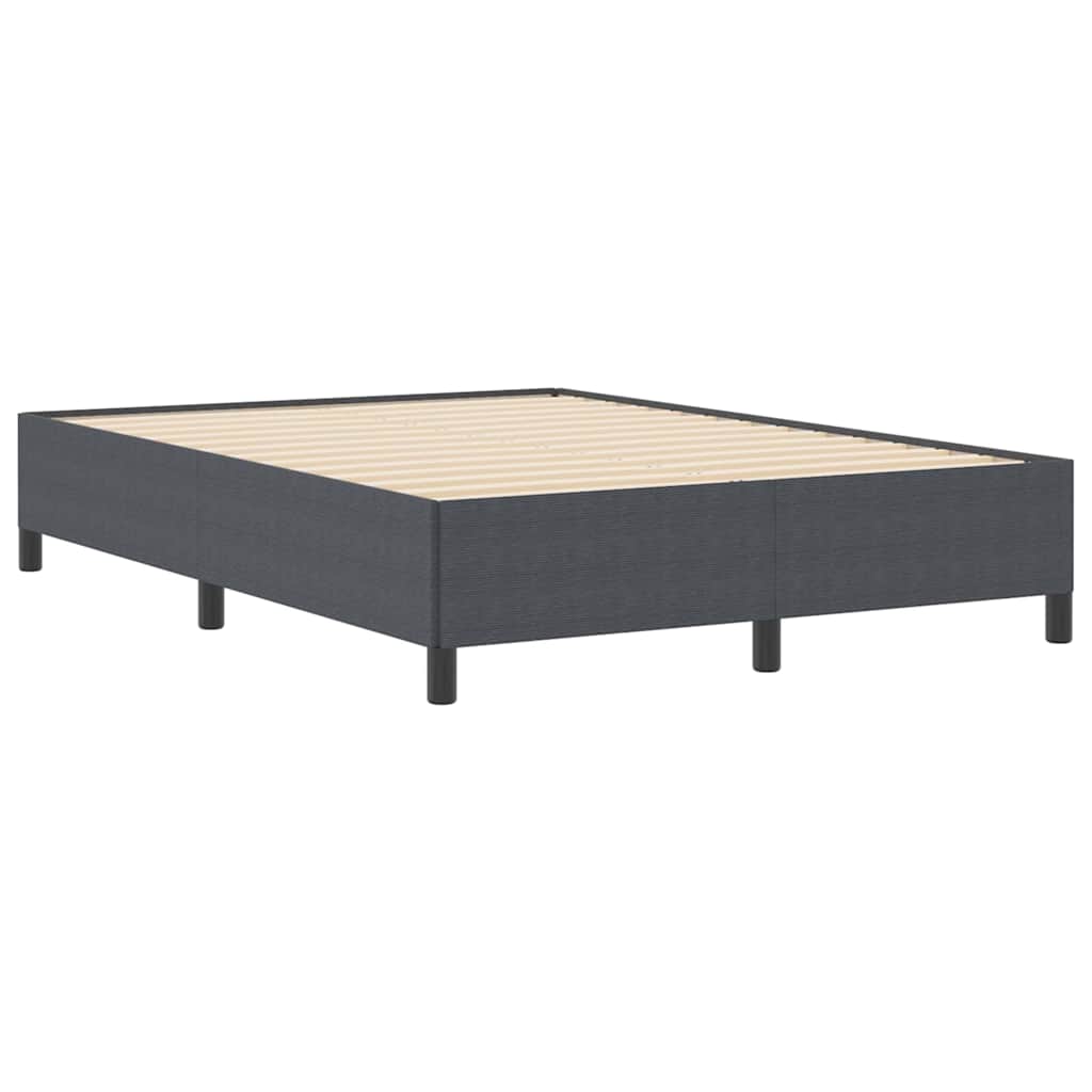 Letto a molle Grigio Scuro 140 x 200 cm Tessuto in Cords | homemem39