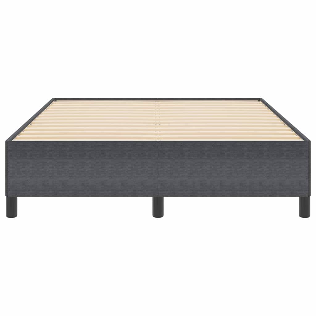 Letto a molle Grigio Scuro 140 x 200 cm Tessuto in Cords | homemem39