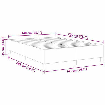 Letto a molle Grigio Scuro 140 x 200 cm Tessuto in Cords | homemem39