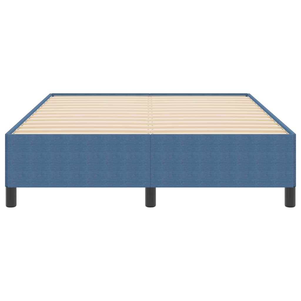 Letto a molle Blu 140 x 200 cm Tessuto in Cords | homemem39
