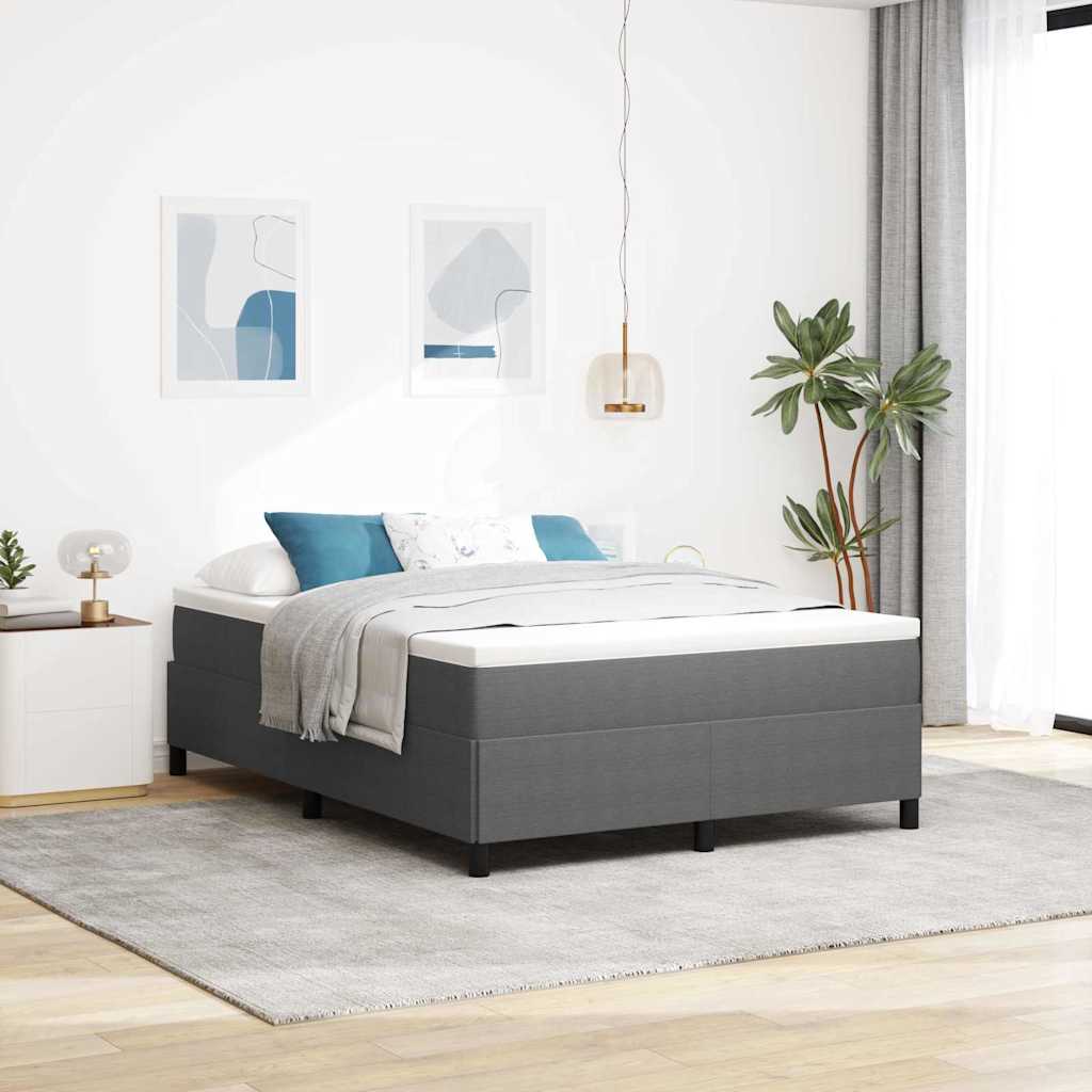 Letto a molle Grigio Chiaro 160 x 200 cm Tessuto in Cords | homemem39