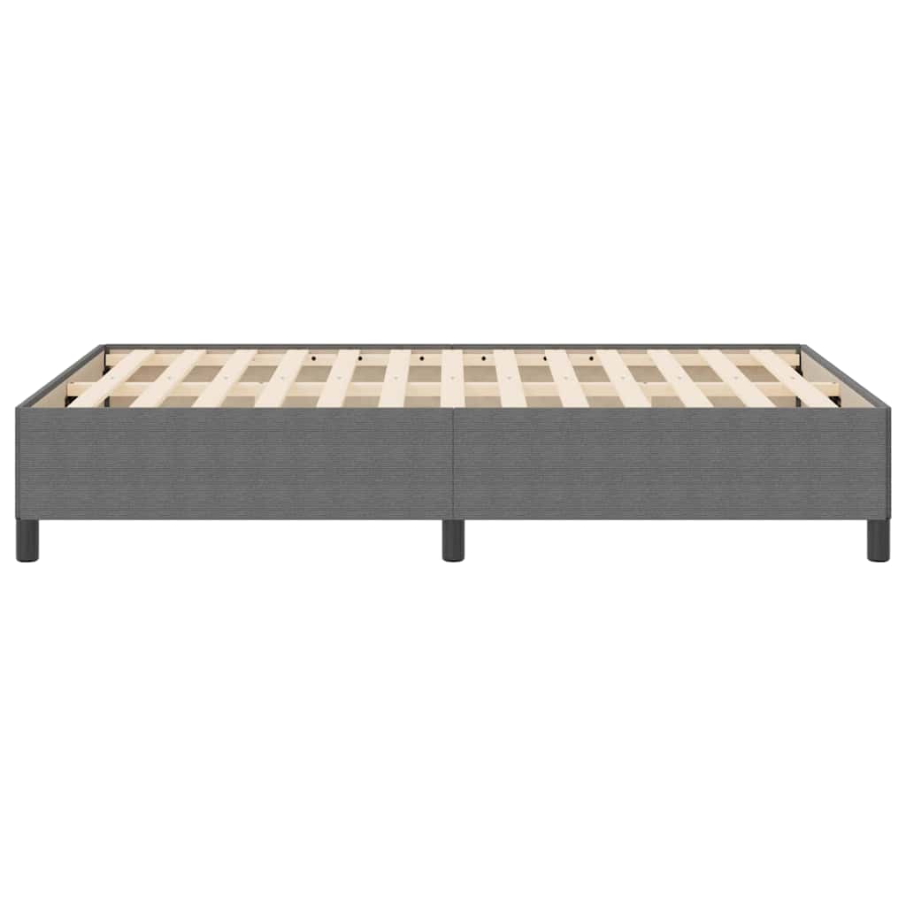 Letto a molle Grigio Chiaro 160 x 200 cm Tessuto in Cords | homemem39