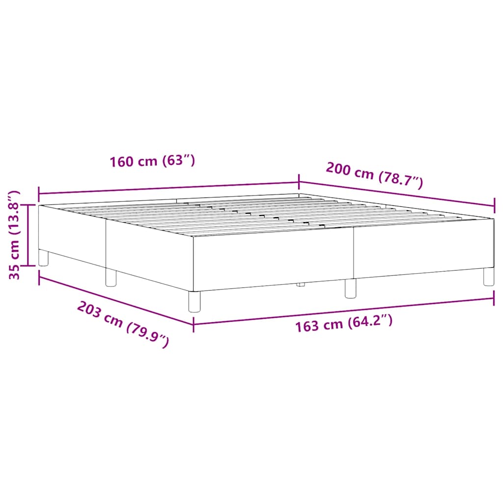 Letto a molle Grigio Chiaro 160 x 200 cm Tessuto in Cords | homemem39