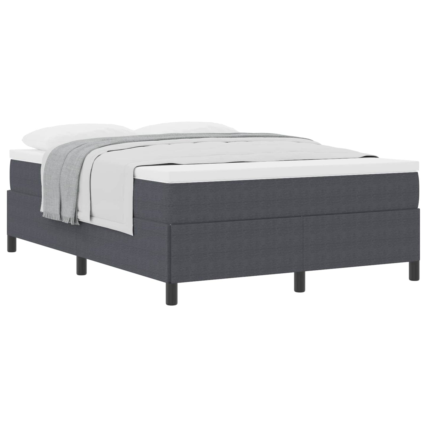Letto a molle Grigio Scuro 160 x 200 cm Tessuto in Cords | homemem39