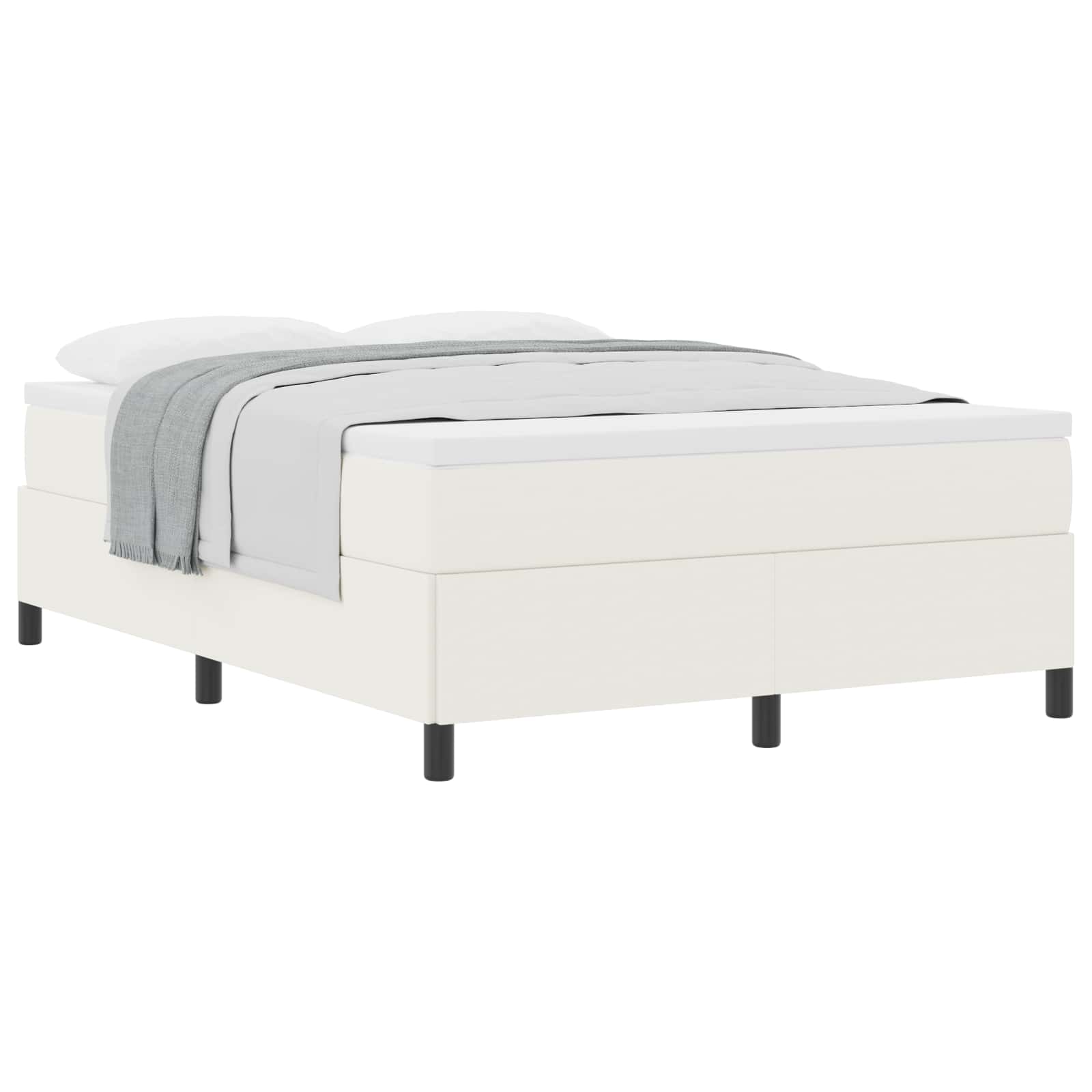 Letto a molle Crema 160 x 200 cm Tessuto in Cords | homemem39