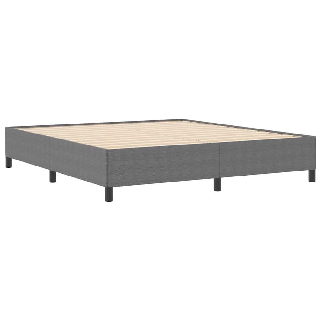 Letto a molle Grigio Chiaro 180 x 200 cm Tessuto in Cords | homemem39