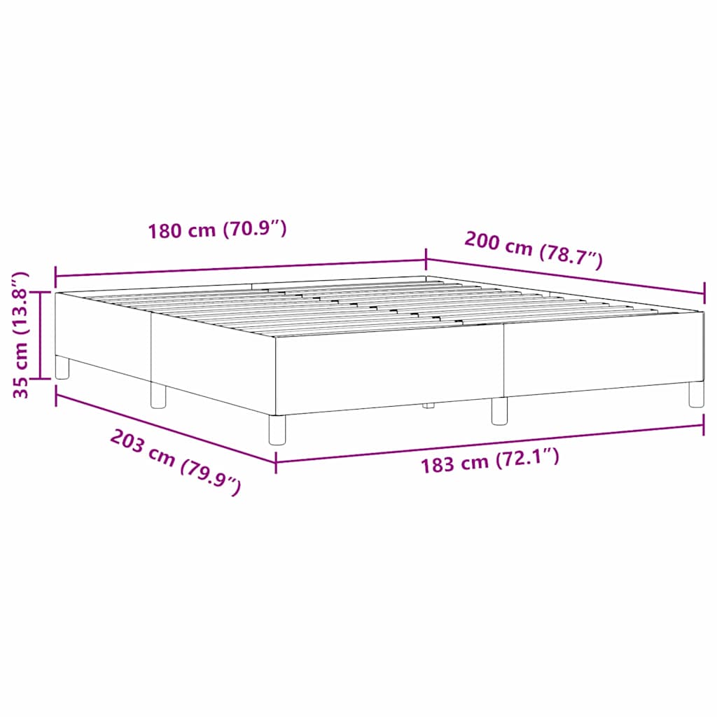 Letto a molle Grigio chiaro 180 x 200 cm Velluto