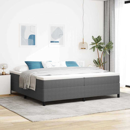 Letto a molle Grigio Chiaro 200 x 200 cm Tessuto in Cords | homemem39