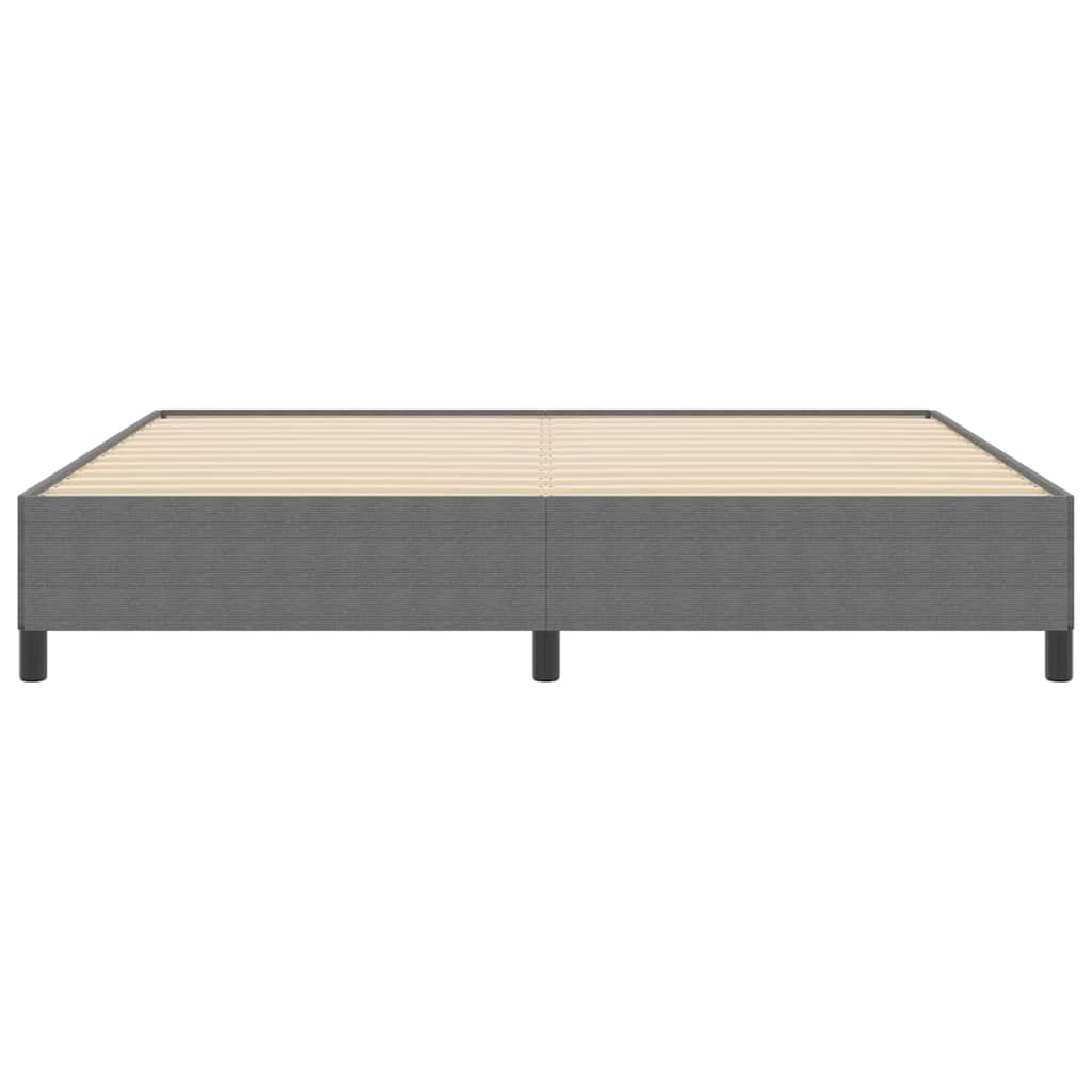 Letto a molle Grigio Chiaro 200 x 200 cm Tessuto in Cords | homemem39